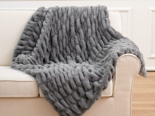Faux Fur Blanket Soft Pack Elastic Tie-dye